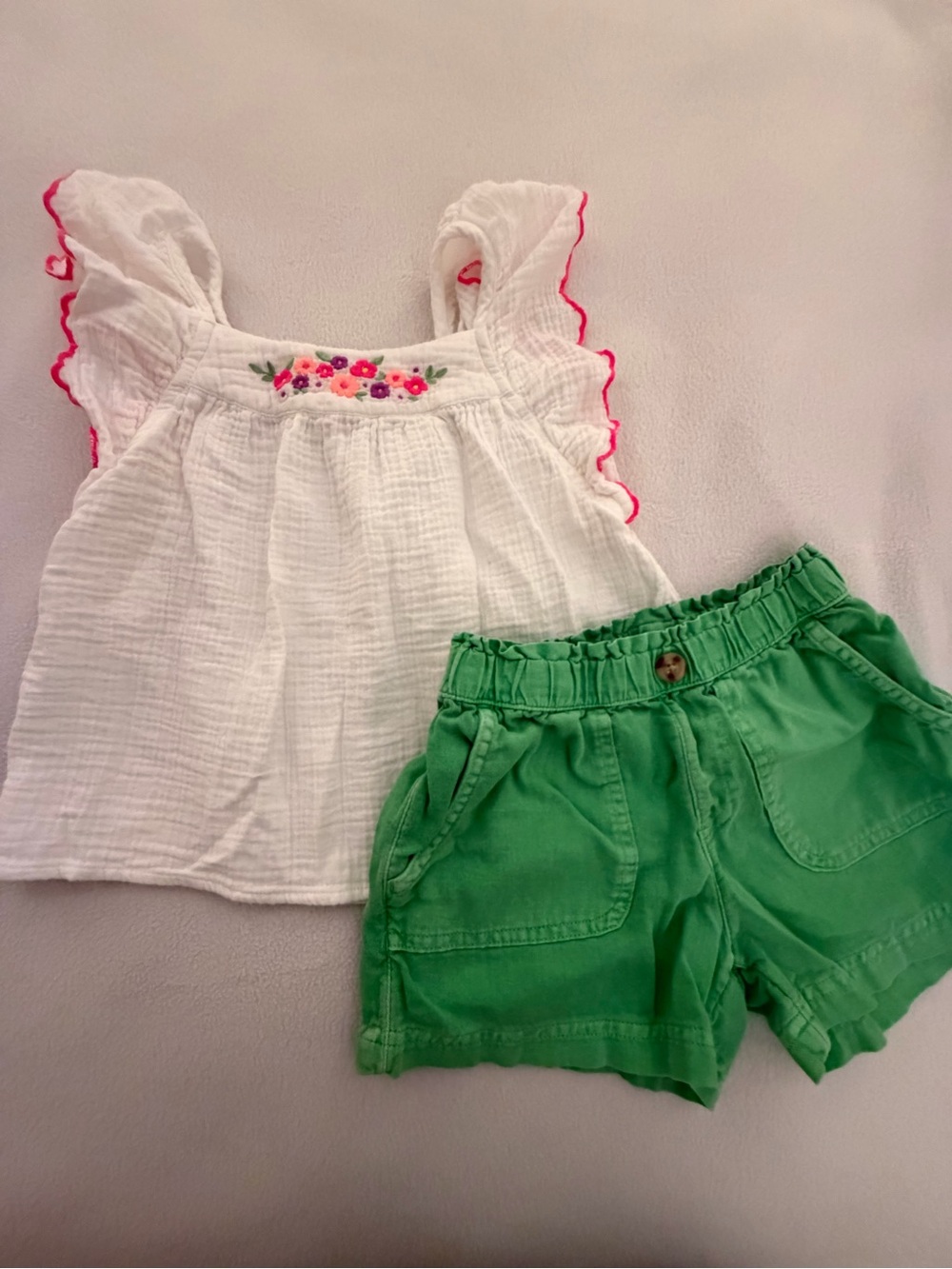 Cat & Jack Flower Shorts Set